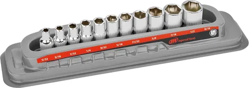 Vista 14 de Ingersoll Rand 11 Pc. Juego de llaves de vaso profundo de 1/4 pulgadas - Métrico 6 Pt.- 752045X