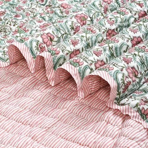 Vista 46 de Mantel redondo con estampado de bloque a mano, 100% algodón, reutilizable, turquesa, verde musgo, 90 pulgadas, mantel decorativo para uso diario