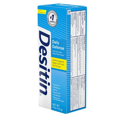 Vista 10 de Crema Desitin Daily Defense para sarpullido de pañales con óxido de zinc para tratar, aliviar y prevenir el sarpullido, hipoalergénica, sin