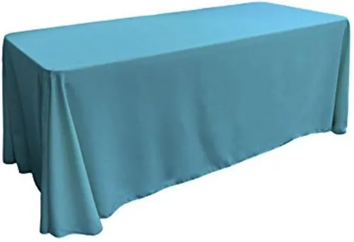 Vista 145 de LA Linen Mantel rectangular lavable de popelín de poliéster, resistente a las manchas y a las arrugas, cubierta de mesa 60x84, mantel de tela