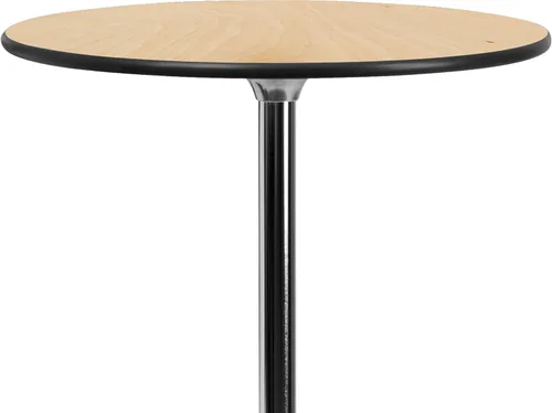 Vista 13 de Mesa de cóctel Flash Furniture redonda de madera con columnas de 30 y 42 pulgadas, Negro