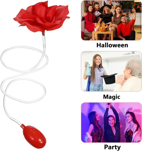 Vista 4 de Abaodam Broche de rosas para chorros con diseño de flores, broche de agua y accesorios de payaso, accesorios para fiesta, flor artificial, pin