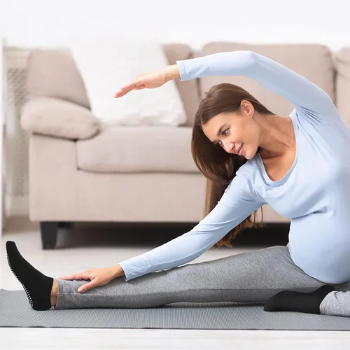 Vista 3 de Geyoga 5 pares de calcetines antideslizantes unisex antideslizantes para yoga, pilates, barre entrenamiento en casa