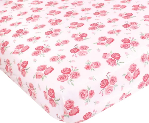 Vista 25 de Hudson Baby Sábana bajera ajustable unisex de algodón para cuna, avión, talla única