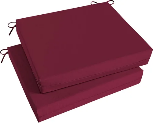 Vista 64 de Basic Beyond Juego de 4 cojines para sillas de exterior, cojines de exterior para muebles de patio, cojines resistentes al agua para sillas de patio