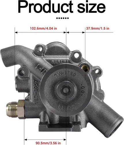 Vista 3 de AULINK Bomba de agua 4P3683 (cojinete de C & U) 9Y5250 para Caterpillar CAT 3116 3126 0R1015 0R3007 Chevy C60 C6500 T6500 T7500 Ford F650 F750 GMC