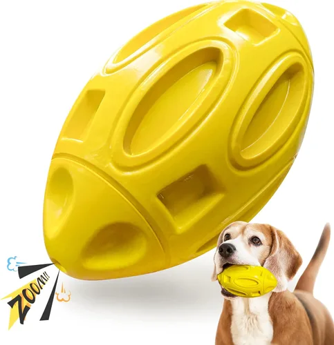 Vista 8 de EASTBLUE Juguetes para perros con sonido para masticadores agresivos: Bola de goma para cachorros con chirriador, juguete para mascotas casi