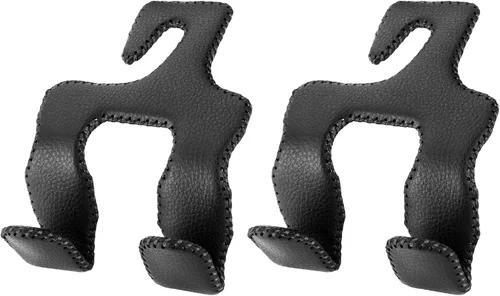 Vista 11 de Ganchos de coche para bolsos y bolsos, colgador duradero 2 en 1, gancho de cuero para reposacabezas, organizador de asiento trasero de automóvil, 1