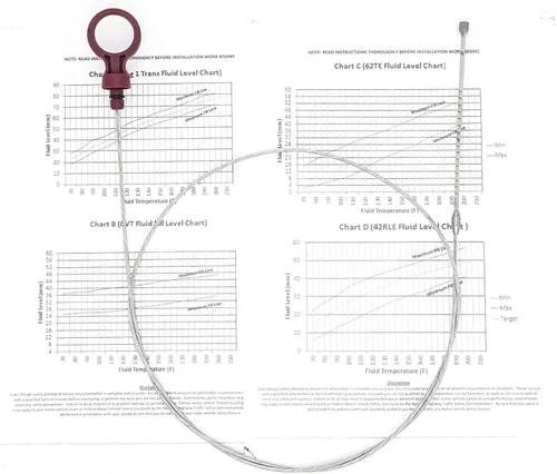 Vista 3 de Varilla de medición de transmisión automática para Chrysler Jeep Dodge 8863B 9336 9336A Level Tool with Directions Check auto Trans Fluid Oil