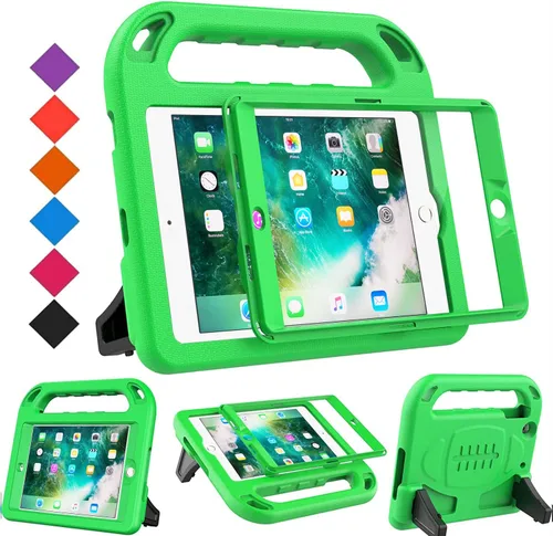 Vista 11 de BMOUO Funda para iPad mini 1 2 3, iPad mini 1/2/3 para niños – Protector de pantalla integrado, a prueba de golpes, ligera, funda rígida con soporte