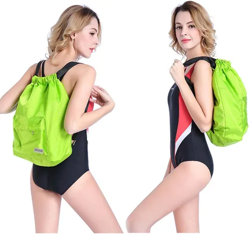 Vista 8 de KIKIGOAL Bolsa de natación separada seca y húmeda mochila portátil con cordón impermeable para gimnasio, deportes para piscina y playa