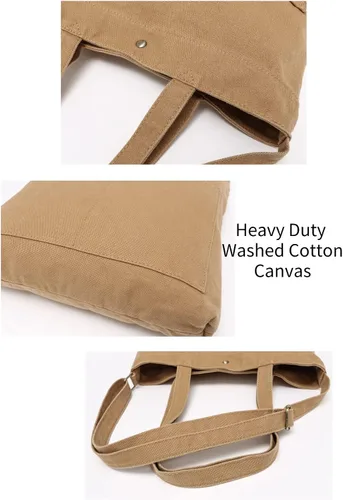 Vista 5 de Jeelow Bolso bandolera de lona resistente para hombre y mujer