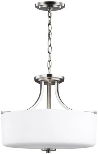 Vista 17 de Generation Lighting 3128809-962 - Lámpara de araña de nueve luces, níquel cepillado