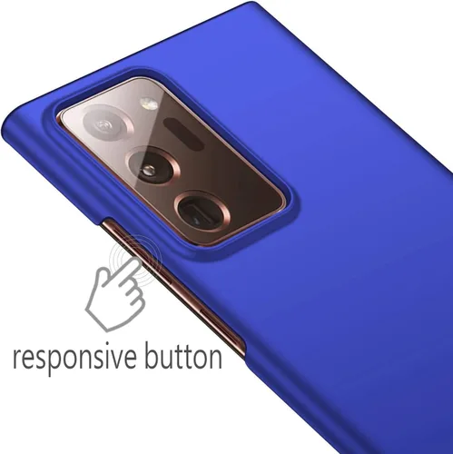 Vista 5 de Funda para Samsung Galaxy Note 20 Ultra 5G, delgada, acabado mate, color azul, policarbonato, ligera