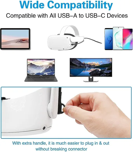 Vista 6 de Herramienta de limpieza y cable de enlace largo para Oculus Quest 21
