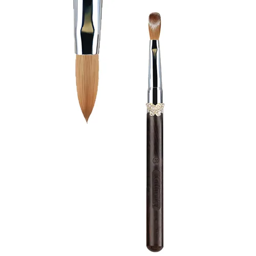 Vista 14 de Kolinsky - Cepillo de uñas acrílicas, 100% cabello Kolinsky, cepillo profesional de arte de uñas para aplicación acrílica, extensión de uñas