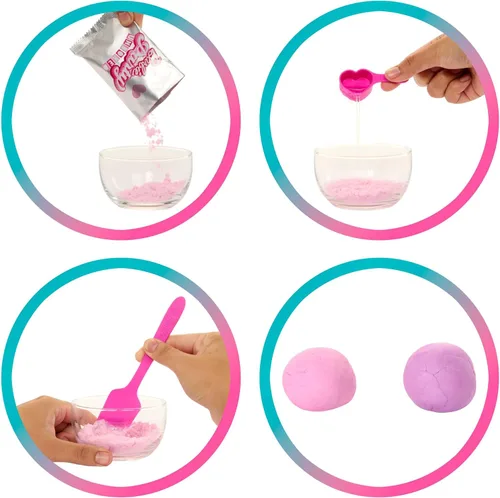 Vista 4 de Muñeca y Accesorios Barbie Party Unboxed, Serie de Cumpleaños de Mascotas Conjunto de Lazos de Cumpleaños con 10 Sorpresas Incluyendo Cambio