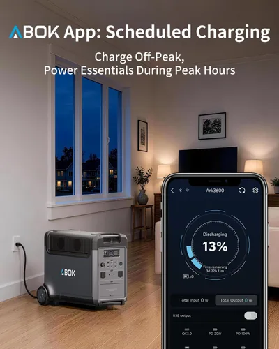 Vista 8 de ABOK Ark3600E 3840Wh LiFePO4 Batería extra para estación de energía Ark3600