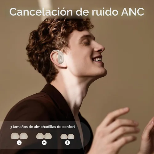 Vista 2 de occiam Auriculares inalámbricos con cancelación activa de ruido, auriculares Bluetooth, reproducción de 96 horas, llamadas claras, impermeables