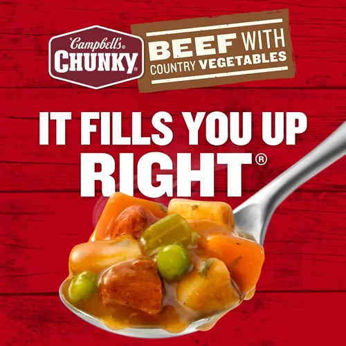Vista 7 de Sopa Chunky de Campbell’s, sopa de vacuno con verduras del campo, lata de 18.8 Oz