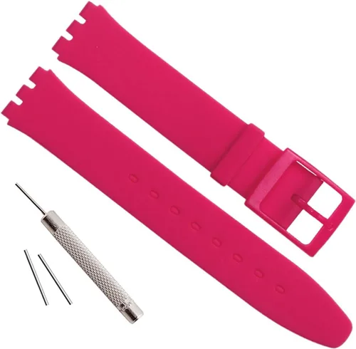 Vista 17 de GreenOlive Correa de reloj ultrafina de repuesto, resistente al agua, de silicona para la serie Swatch Skin