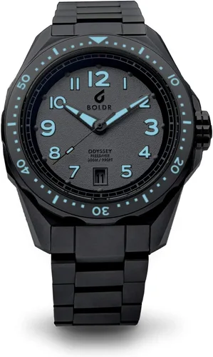Vista 2 de Boldr Odyssey Freediver Reloj automático de buceo plateado 545, plateado, Moderno