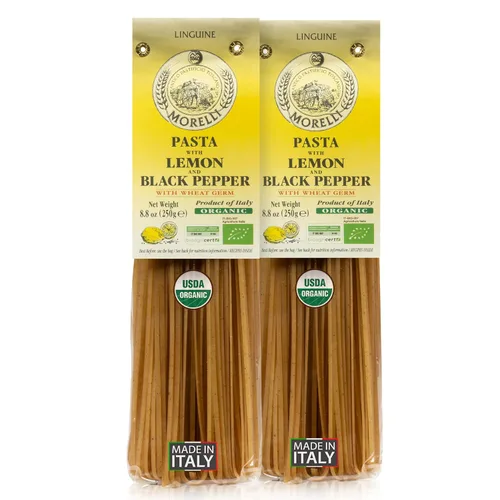 Vista 13 de Morelli Pasta italiana orgánica de ajo y albahaca Linguine - Pasta gourmet hecha a mano en pequeños lotes, sémola de trigo duro, Al Dente, pasta