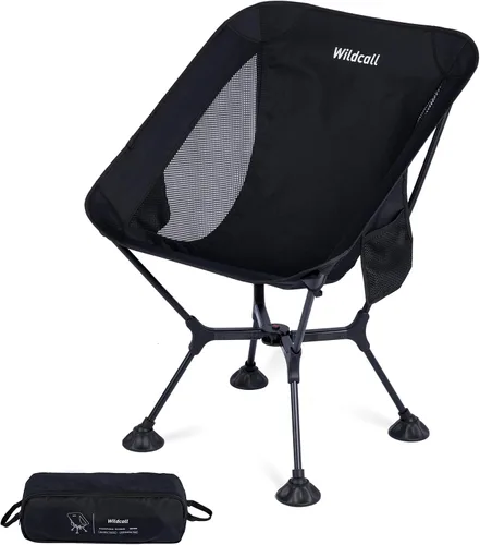 Vista 15 de WildCall Silla de camping plegable ligera con marco de configuración rápida, silla de playa compacta para mochileros con pies antideslizantes 2 Azul