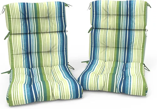Vista 8 de Cojines para sillas de patio con respaldo alto para exteriores, cojines Adirondack para jardín, porche, hogar, oficina, uso en sillas, 44 x 22 x 4