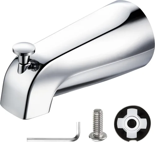 Vista 8 de Enhon Boquilla deslizante para bañera con desviador, compatible con la norma estadounidense 8888026.002, grifo de bañera de baño, se adapta a 1/2