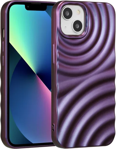 Vista 13 de ZCDAYE Funda diseñada para iPhone 11, bonita funda para teléfono con patrón de desgarrador de agua, tacto sedoso, brillante, elegante, para mujeres