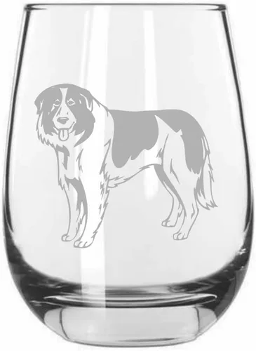 Vista 36 de Shar Pei (chino) - Vaso de vino sin tallo grabado para perro, 15.25 onzas