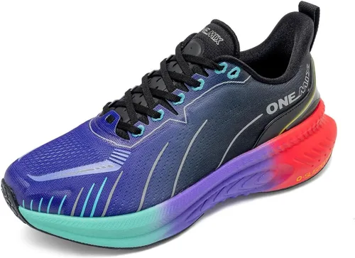 Vista 10 de ONEMIX - Tenis deportivos para correr, transpirables, de malla, acolchados, de estabilidad Beige