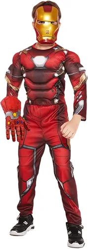 Vista 6 de RRANYF Guante de mano rojo infinito de látex con luz LED para regalo para Halloween y fiesta de cosplay color rojo para niños Rojo