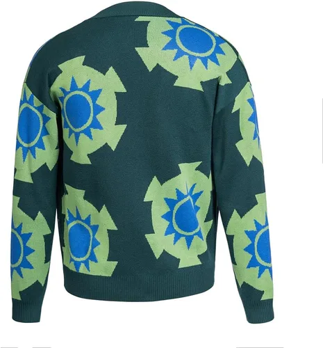 Vista 4 de iSHOWcos Disfraz de anime Roronoa Zoro Cosplay Zoro Cardigan Kimono Cosplay suéter verde mujeres hombres chaqueta de punto abrigo