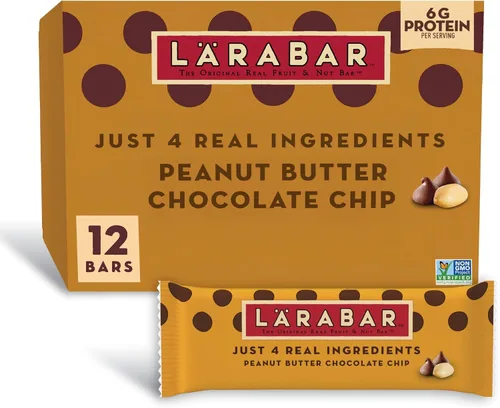 Vista 15 de Larabar - Mantequilla de maní con chispas de chocolate, barras de frutas y nueces sin gluten, 6 unidades Gluten-Free, Vegan, Dairy Free, Non-GMO