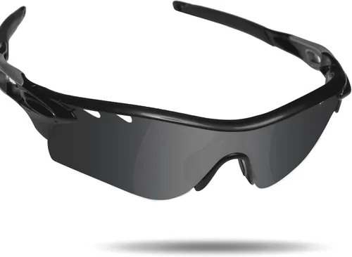 Vista 2 de Fiskr Lentes de repuesto para gafas de sol Oakley Radarlock Path ventiladas para OO9181 lentes de Repacement de esquí paquete de 4 pares