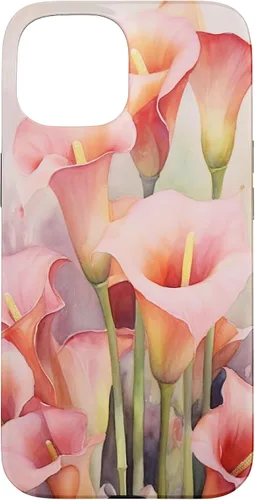 Vista 6 de Carcasa para iPhone 17 con diseño de flores de lirios de cala