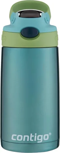 Vista 6 de Contigo Autospout - Botella de agua con popote y pajita, 384.81 ml, Azalea/Pansy