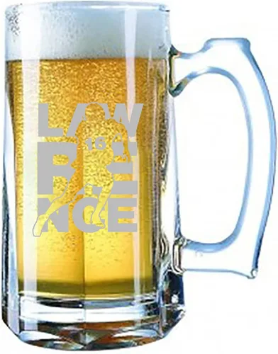 Vista 8 de Hat Shark Taza de cerveza gigante grabada con láser, jarra de cerveza de 28 onzas, jugador atlético de deportes de fútbol (Allen #17)