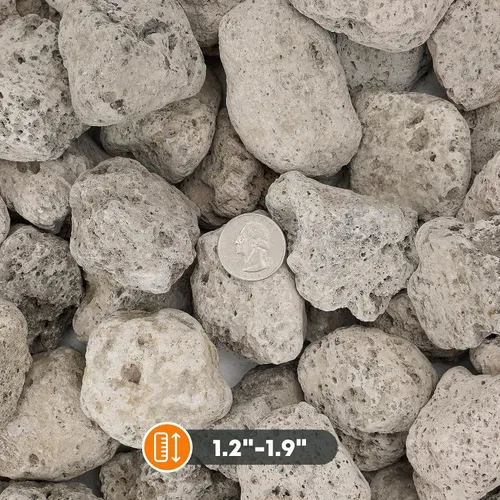 Vista 2 de Stanbroil Rocas de lava natural de 1.2 a 1.9 pulgadas para hoguera