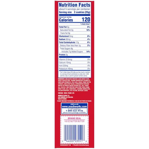 Vista 8 de Nutter Butter Galletas sándwich de mantequilla de maní, 4.8 onzas