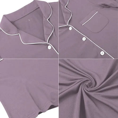 Vista 5 de Senert Nightgowns for Women ShortLong Sleeve Sleep Shirt Button Down Night Gowns Maternity Pajamas Nursing Dress Sleepwear