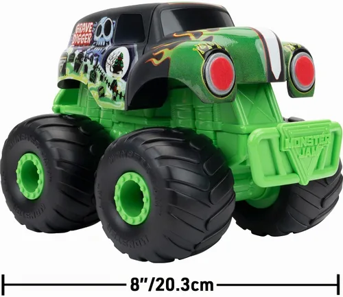 Vista 5 de Monster Jam™ Monstruction Build & Crash Grave Digger™ - Vehículo para construir de 8 pulgadas con 14 piezas y destornillador