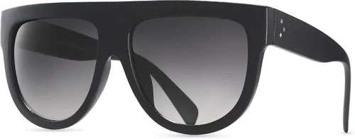 Vista 7 de Gafas de sol de gran tamaño con parte superior plana para mujer, diseño cuadrado grande, retro, gafas de sol