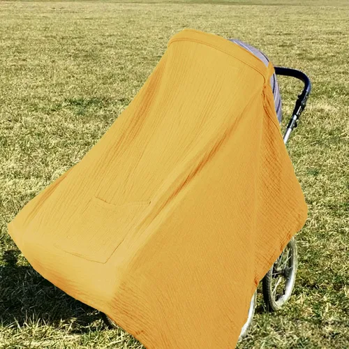 Vista 7 de Wimst - Funda de muselina para lactancia materna, suave y transpirable, con aro rígido para delantal de lactancia, funda de asiento de automóvil
