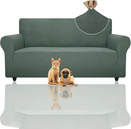 Vista 83 de ZNSAYOTX Funda súper elástica para silla (30"-47"), nuevas fundas de silla a rayas para sala de estar, aptas para perros y mascotas, protector