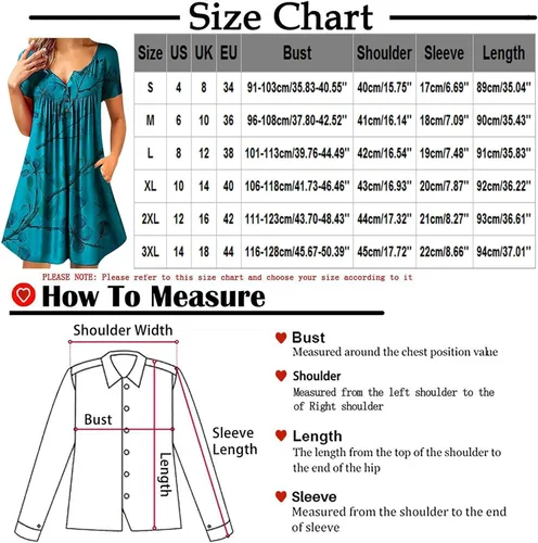 Vista 5 de Fragarn Vestidos sexys de talla grande, para mujer, casual, cuello redondo, botones, fruncido, estampado, cintura alta, vestido suelto