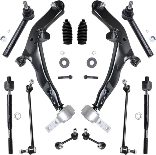 Vista 59 de Detroit Axle - Kit de extremo de 12 piezas para Ford Explorer Mercury Mountaineer 1998-2001 1999 2000, 2 brazos de control delanteros superiores