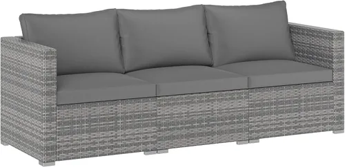 Vista 12 de Tangkula Sofá biplaza de mimbre de 2 piezas, muebles de patio con cojines extraíbles, sofá biplaza de ratán para balcón, terraza, jardín y piscina